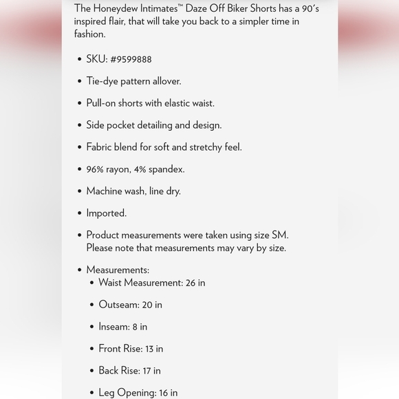 Honeydew Intimates Daze Off Biker Shorts - Libra Watercolor - Picture 5 of 10